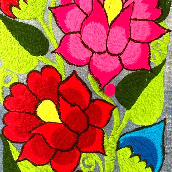 Runs’s Crafts Embroidery Denim Jacket/M - Picture 3 of 8